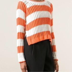 NWOT Elizabeth & James Stripe Crop Sweater sz S